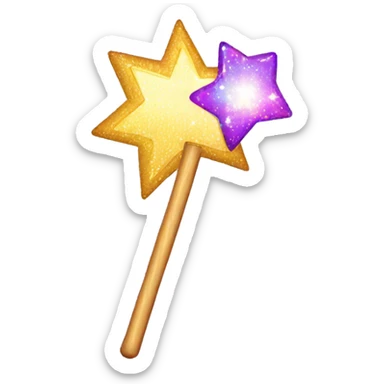 Sparkly magic wand sticker