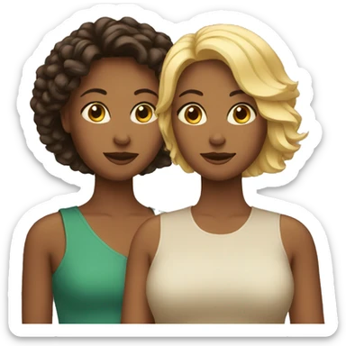 three diverse women sticker