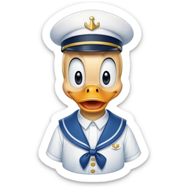 Donald Duck Disney style sticker