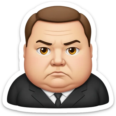 photorealistic fat official sticker