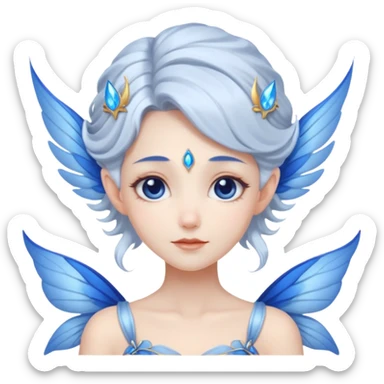 Moon fairy queen – Silver hair, blue wings

























 sticker