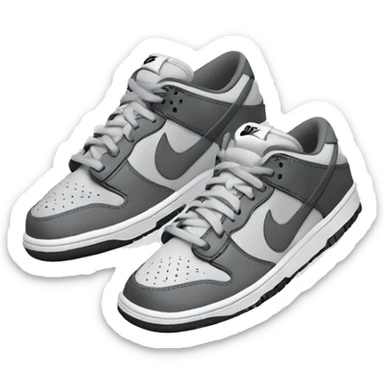 Nike low dunks in gray sticker