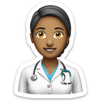  Female physiotherapist assistant with out stethoscope sticker