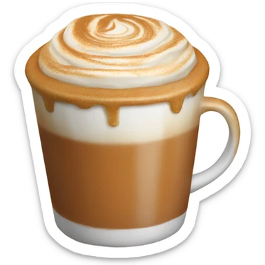 Realistic pumpkin latte sticker