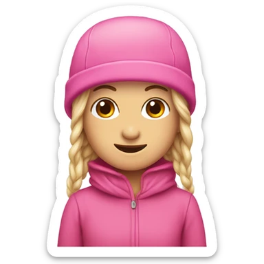 Pudelmütze pink sticker