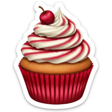 Cranberry cinnamon dusted cupcake sticker