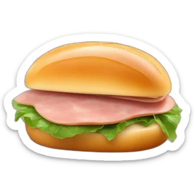 mortadella sandwich with provolone on a brioche bun sticker