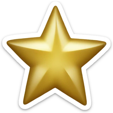 Estrella de 4 puntas ,color dorada con destellos pequeños  sticker