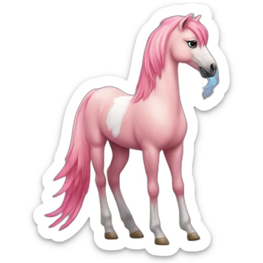 flamant-rose poney qui fume sticker