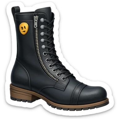 zipper boot sticker