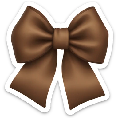 brown bow sticker