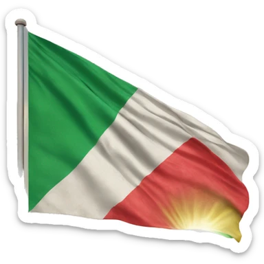 Hungarian flag with kurdish sun sticker
