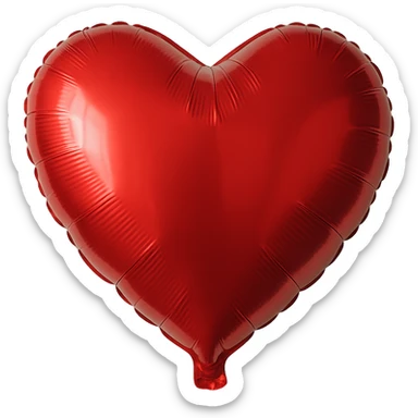 Foil balloon heart, remove background sticker