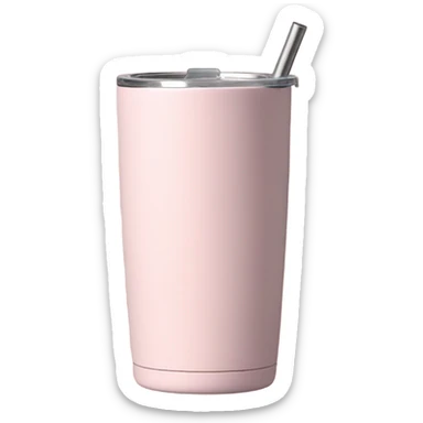 Aesthetic light pink Stanley tumbler  sticker