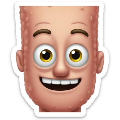 Spongebob face emoji sticker