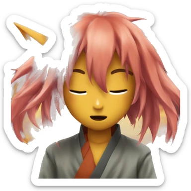 kurama diciendo HOLA sticker
