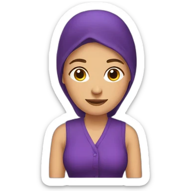 Armenian women in purple clothing in the bus sticker