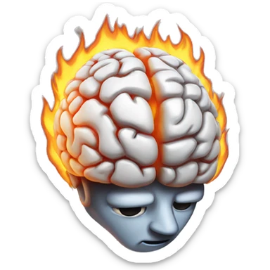 brain on fire sticker