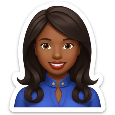 Jennifer Hudson with long dark brown hair sticker