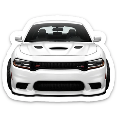 CHARGER DOSH HellCat SRT white and With low suspension body kit 4k, 8k and carbon: spoiler Wheels and hood  sticker