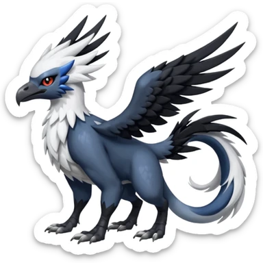 Trico-Nargacuga-Silvally-Absol-fusion sticker