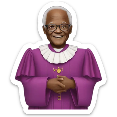 Desmond Tutu in a tutu sticker