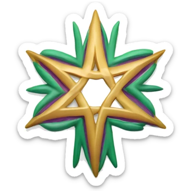 "Please create an emoji that represents the Bahá'í Faith, similar to the religious symbols for Christianity (✝️), Judaism (✡️), and Islam (☪️). The Bahá'í symbol should feature a nine-pointed star, which is a key symbol in the Bahá'í Faith." sticker
