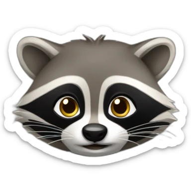 raccoon as a presenter sticker
