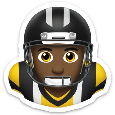 football player with yellow and black jersey  sticker
