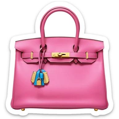 hermes birkin bubblegum pink bag gold hardware sticker