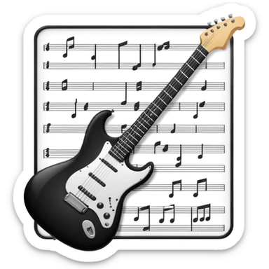 Guitar Tab with numberic for guitar string sticker