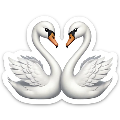 Couple swan emoji sticker
