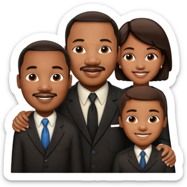 Martin Luther King JR. Siblings sticker