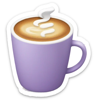 Pastel purple coffee cup  sticker