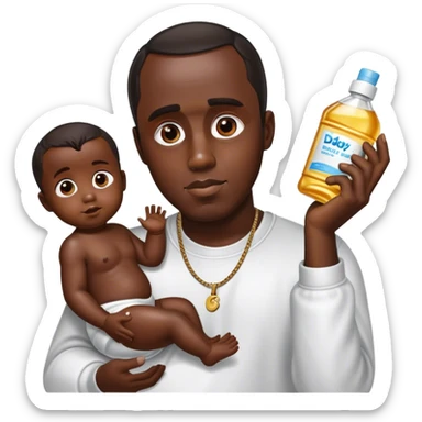 Diddy with baby oil  sticker