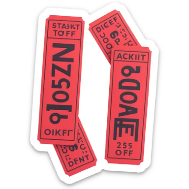 25% off discount ticket sticker