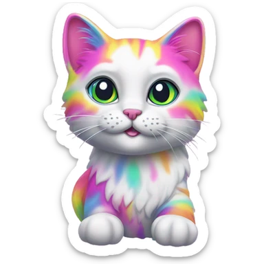 Lisa frank cat sticker