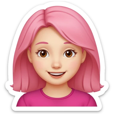 girl cartoon cute but naughty sticker