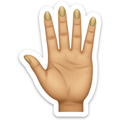 Fingering hand emoji where the first and fourth finger are folded, second and third finger are extended sticker
