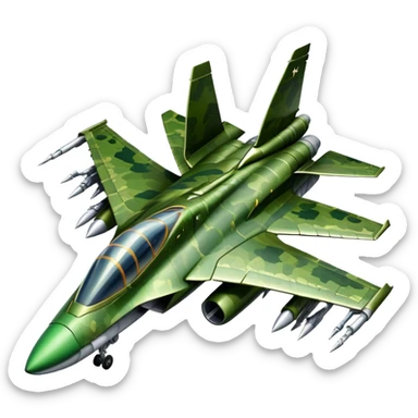 Crocodile as fighter jet sticker
