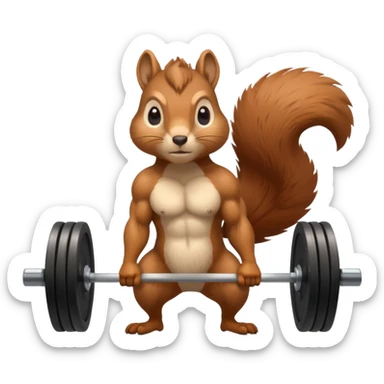 Squirrel dead lift sticker