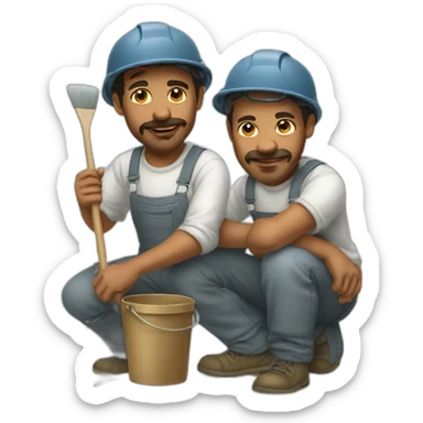 two painters sticker