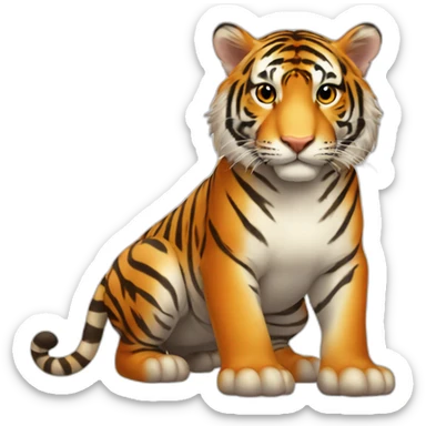 1 dauphin avec une tête de tigre sticker