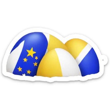 easter basket with eu flag eggs sticker