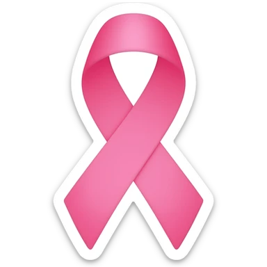pink breast cancer ribbon sticker