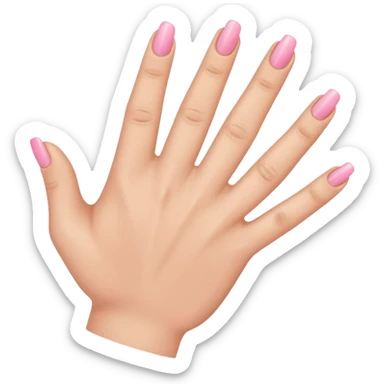 A hand emoji where your pinky finger my finger and your ring finger are sticking down but your other fingers are sticking up sticker