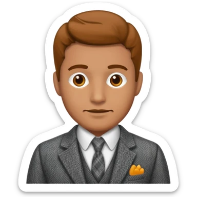 Old british vibe suit man sticker