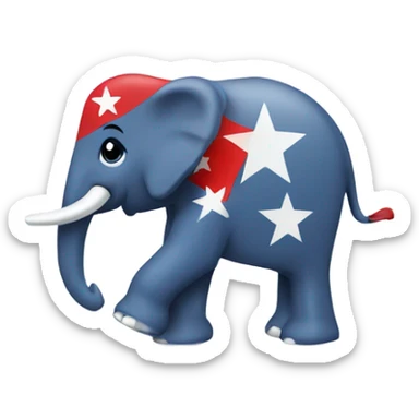 Republican elephant  sticker