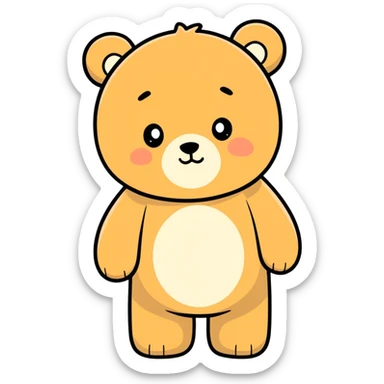 watercolor Sad Bear sticker