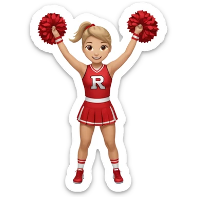 Rutgers full body Cheerleader sticker
